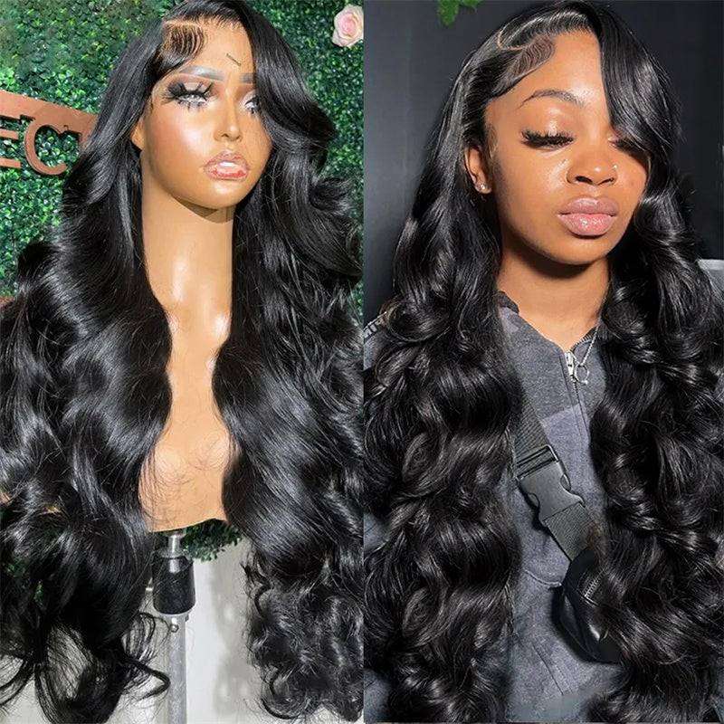 ZSFOQQ 4x4/5x5/13x4 Breathable Pre Cut Air Cap Wear Go Glueless Body Wave Human Hair Wigs Bleached Knots Pre Plucked For Black Women.