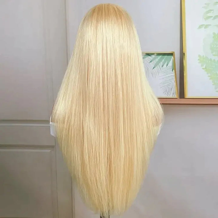 ZSFOQQ Hair Layered Butterfly Haircut 613 Blonde 13x4 Lace Front Straight Wig