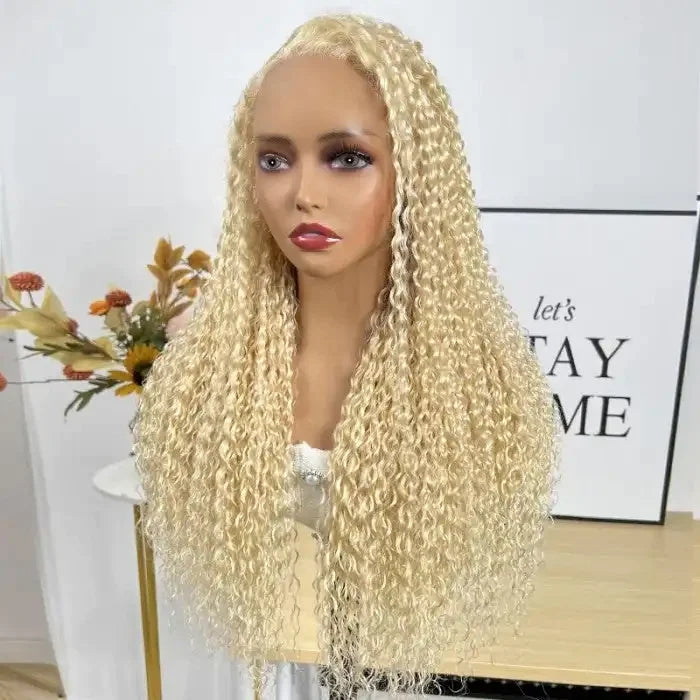 ZSFOQQ Hair Flash Sale Jerry Curly 613 Blonde 13x4 HD Lace Front Wig Human Hair Pre-Plucked With Baby Hair Wig Human Hair Wig