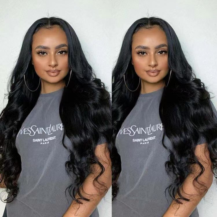 ZSFOQQ Body Wave Skin Melt HD Lace Closure Human Hair Wig