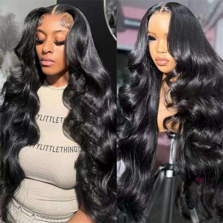 ZSFOQQ Body Wave Skin Melt HD Lace Closure Human Hair Wig