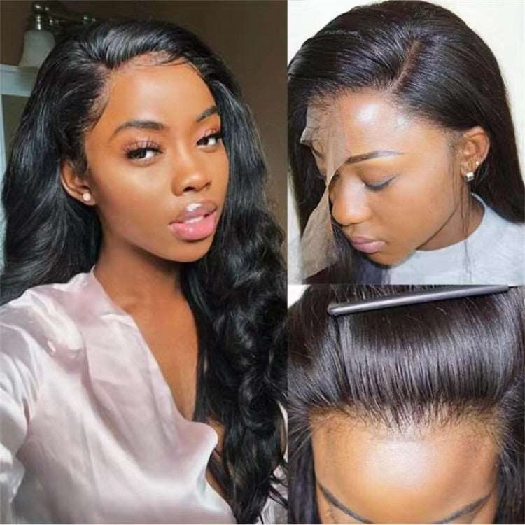 ZSFOQQ Body Wave Skin Melt HD Lace Closure Human Hair Wig