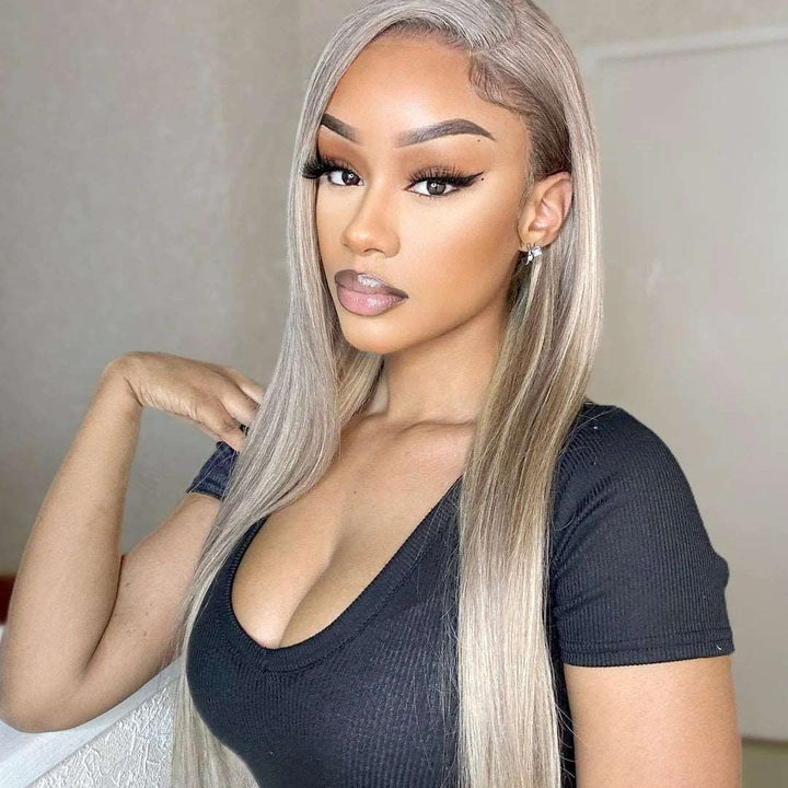 ZSFOQQ Hair Exclusive Original Blonde Highlight Lace Front Human Hair Wigs #P18/613 Blonde Hair With Highlights For Sale.