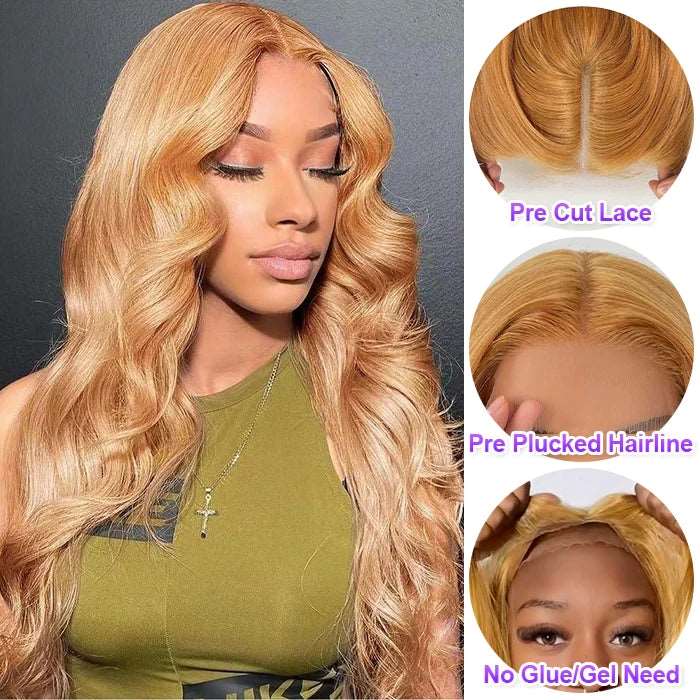 ZSFOQQ Glueless 8*5 Pre Cut HD Lace Closure Wigs Wear & Go Wig