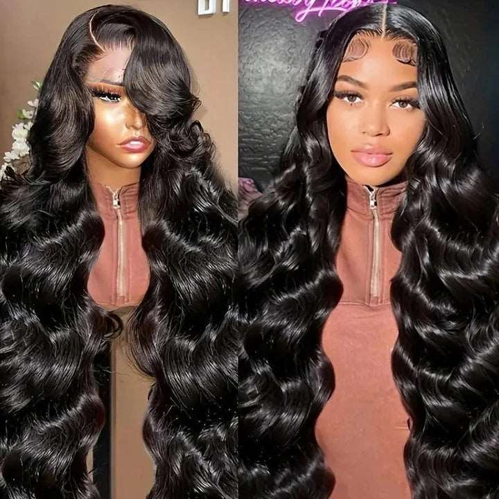 ZSFOQQ Glueless Closure HD Lace Wig Loose Body Wave Wear Go Wig Pre-Plucked Hairline