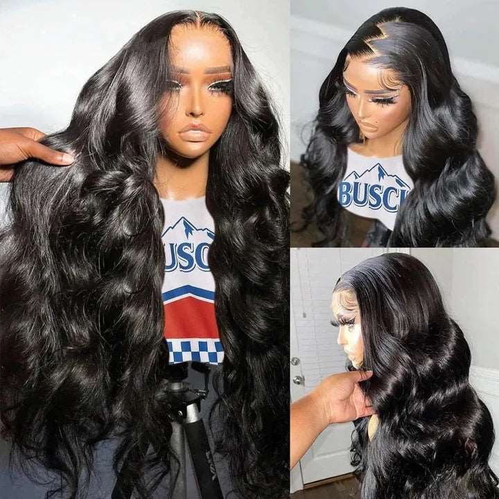 ZSFOQQ Glueless Closure HD Lace Wig Loose Body Wave Wear Go Wig Pre-Plucked Hairline