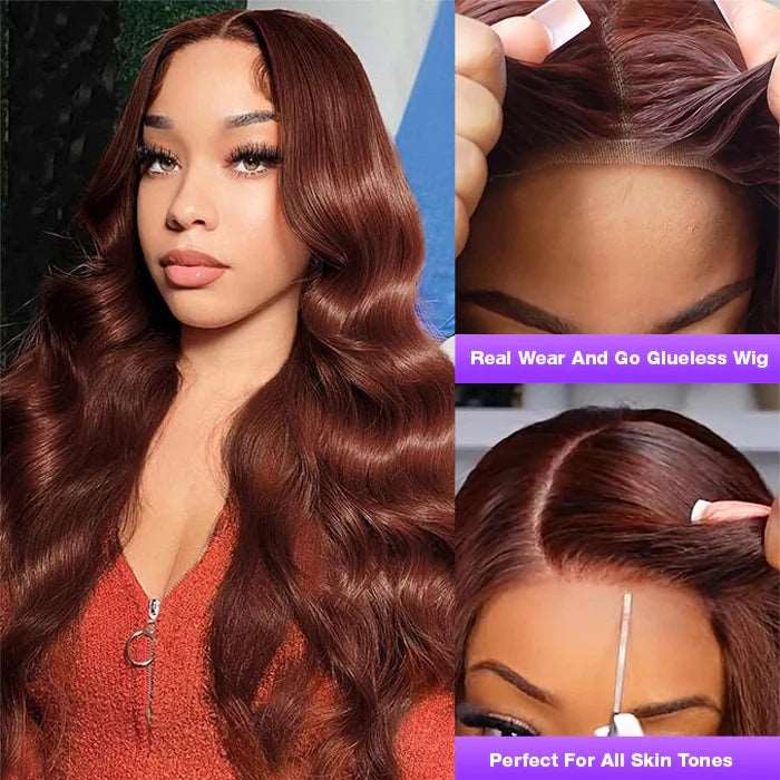 ZSFOQQ Glueless 8*5 Pre Cut HD Lace Closure Wigs Wear & Go Wig