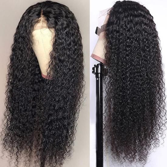 ZSFOQQ 360 Lace Frontal Wigs For Black Women Curly Hair Transparent Lace