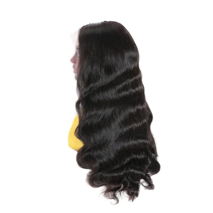 ZSFOQQ Body Wave Skin Melt HD Lace Closure Human Hair Wig