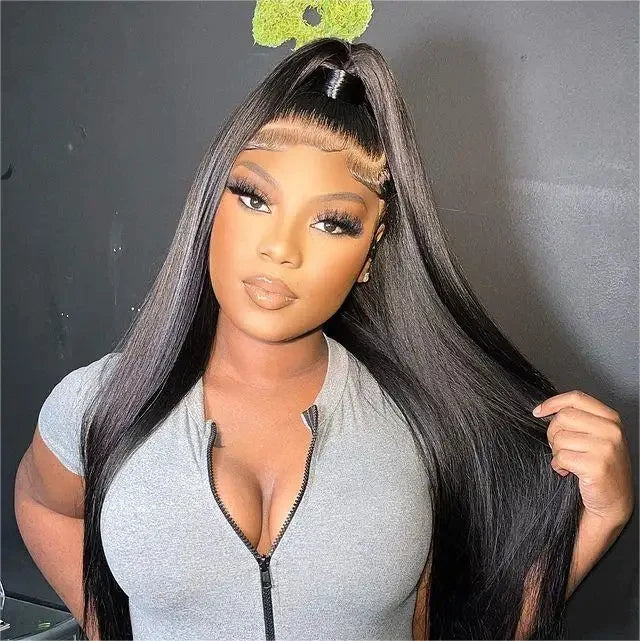 ZSFOQQ Hair Straight 360 HD Lace Wigs Undetectable Lace Wigs With Natural Hairline Human Hair Wigs