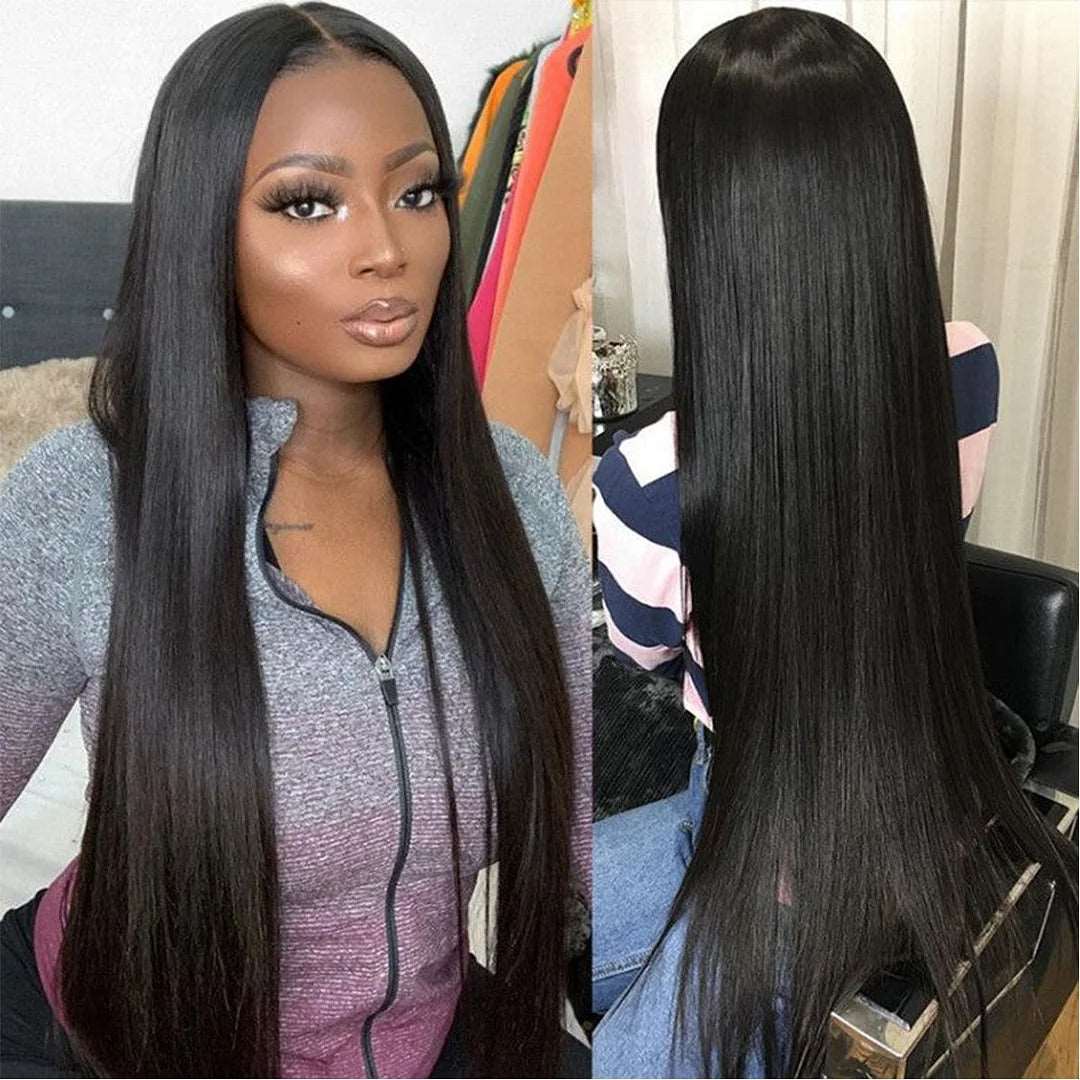 ZSFOQQ 34-36 Inch Transprent Lace Wig Straqight 13×4 Full Lace Frontal Density 250% Wigs Long Hair Wigs