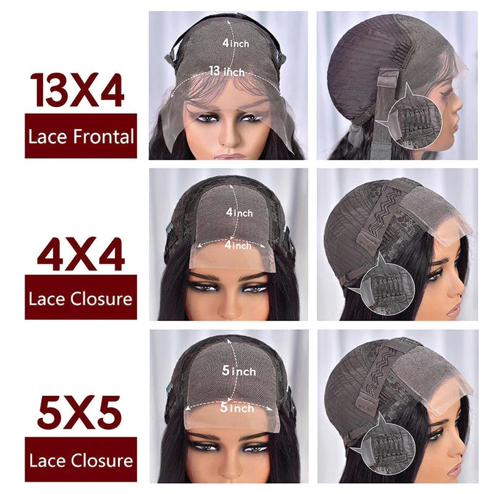 ZSFOQQ Loose Wave Short Bob Wig 13x4 HD Transparent Lace Frontal Black Hair With Blonde Highlights Wig Natural Hairline Real Human Hair Wig