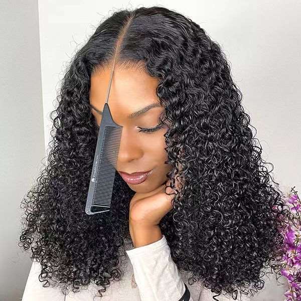 Curly Hair 4x4 5x5 Pre Cut HD Lace Closure Human Hair Wigs Ready & Go Glueless Wigs ZSFOQQ HAIR