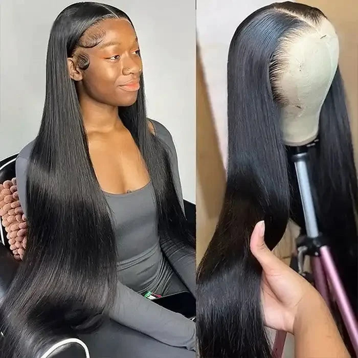 ZSFOQQ Hair Straight 360 HD Lace Wigs Undetectable Lace Wigs With Natural Hairline Human Hair Wigs