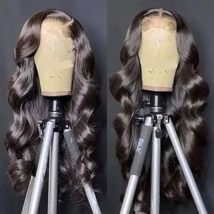 ZSFOQQ Hair 360 HD Lace Frontal Body Wave Wigs Pre Plucked Brazilian Remy Human Hair Wigs