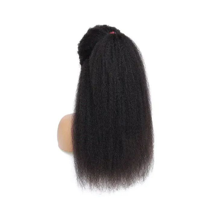 ZSFOQQ Hair 360 Kinky Straight Pre-plucked Hair SKINLIKE Real HD Lace Full Frontal Human Hair Wig