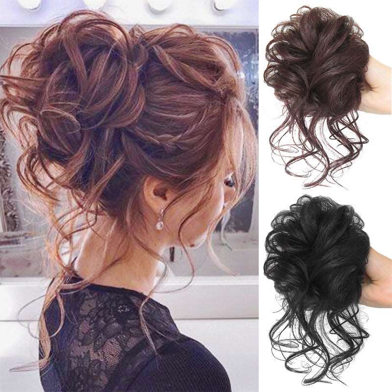 ZSFOQQ Hair Bands, Messy Bun Hair Pieces, Synthetic Hair Bun Elastic Hairpieces For Women