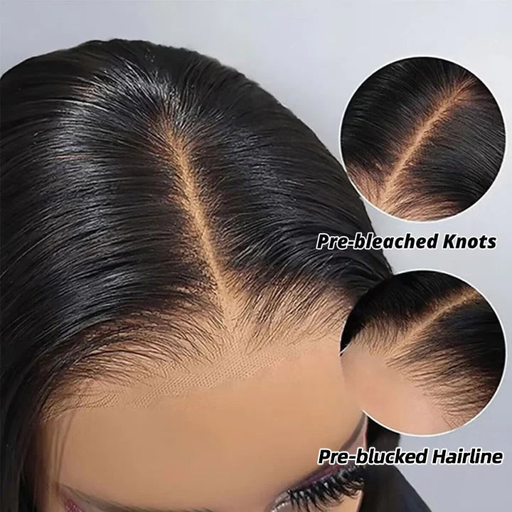 ZSFOQQ Highlight Brown 13x4 Body Wave Pre Cut HD Lace Front Wigs Glueless Highlights Color Human Hair Wigs