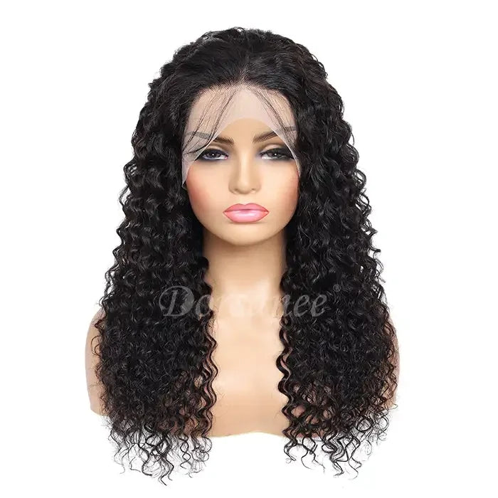 ZSFOQQ Hair Water Wave 360 HD Lace Frontal Wig Remy Hair Wet and Wavy Lace Front Wigs with Baby Hair Pre Plucked Hairline Human Hair Wig