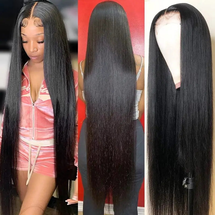 ZSFOQQ Straight Hair Wig 360 Lace Front Wig 150% Density Human Hair Wigs.