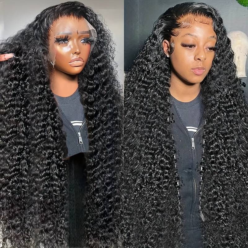 ZSFOQQ Hair Water Wave 360 HD Lace Frontal Wig Remy Hair Wet and Wavy Lace Front Wigs with Baby Hair Pre Plucked Hairline Human Hair Wig