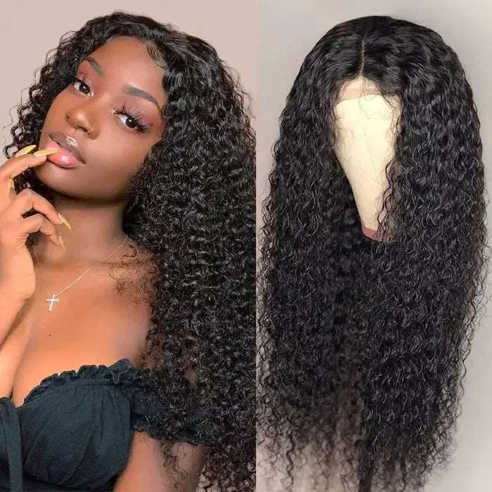 ZSFOQQ Hair 360 Lace Front Jerry Curly Hair Wigs Pre Plucked With Baby Hair Natural Black Color Wigs For Blcak Women Human Hair Wigs