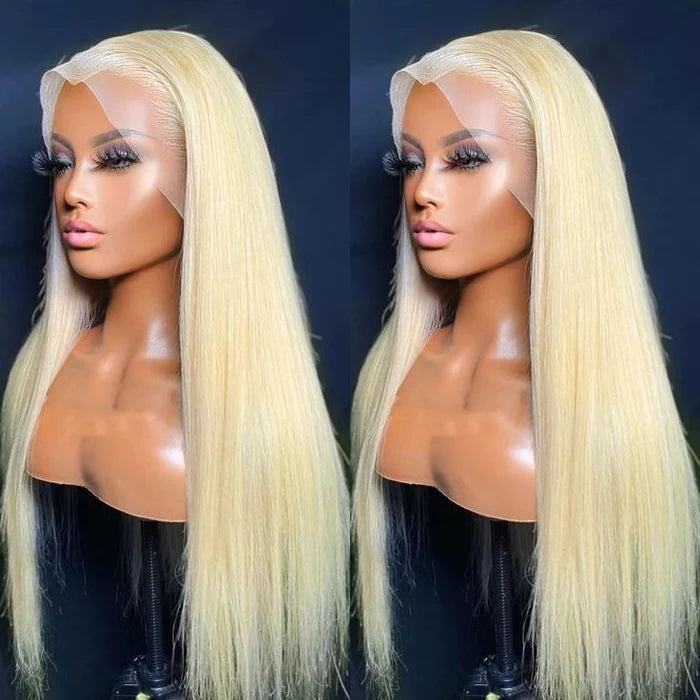 ZSFOQQ 13x4 Transparent Lace Straight Blonde Hair 613 Wigs For Women.