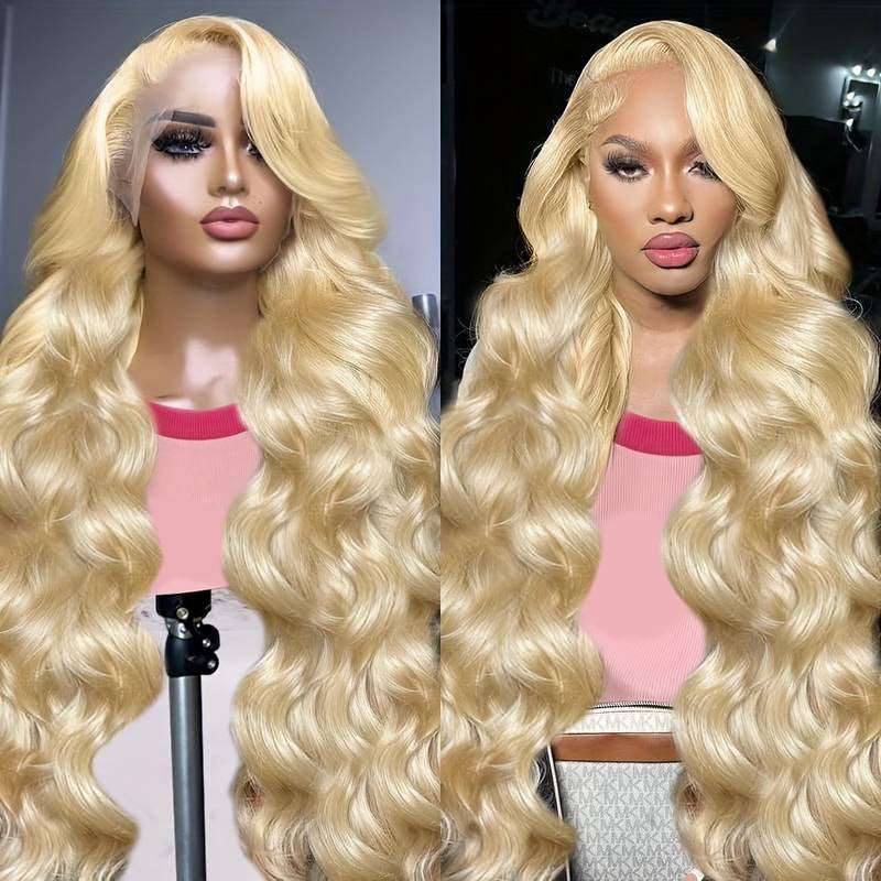 ZSFOQQ Hair Honey Blonde Body Wave Hair Styles 613 Hair Color 13x4 HD Lace Front Human Hair Wigs