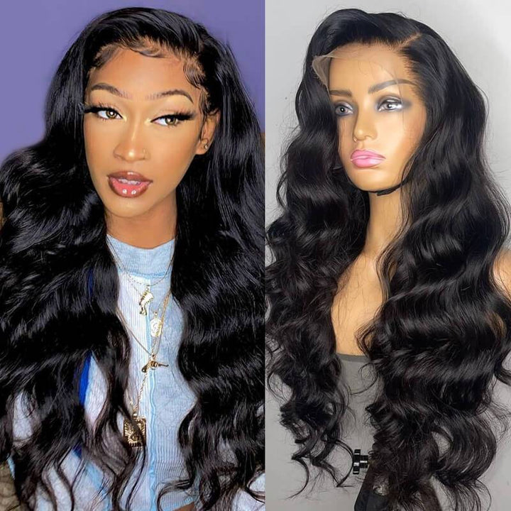 ZSFOQQ Body Wave 13x4 Transparent Lace Frontal Human Hair Wig| Must Have Style.