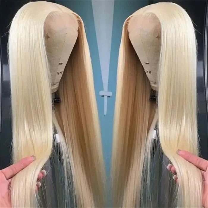 ZSFOQQ Hair 613 Blonde 13x4 HD Lace Front Wig Straight Lace Frontal Brazilian Human Hair Wig