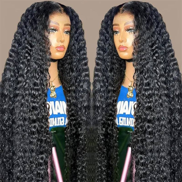 ZSFOQQ Wig Wear Go Glueless Breathable Cap Pre Bleached Knots Kinky Curly Human Hair Wig Quick Install 4x4 5x5 13x4 Pre Cut Lace Closure Wig For Women