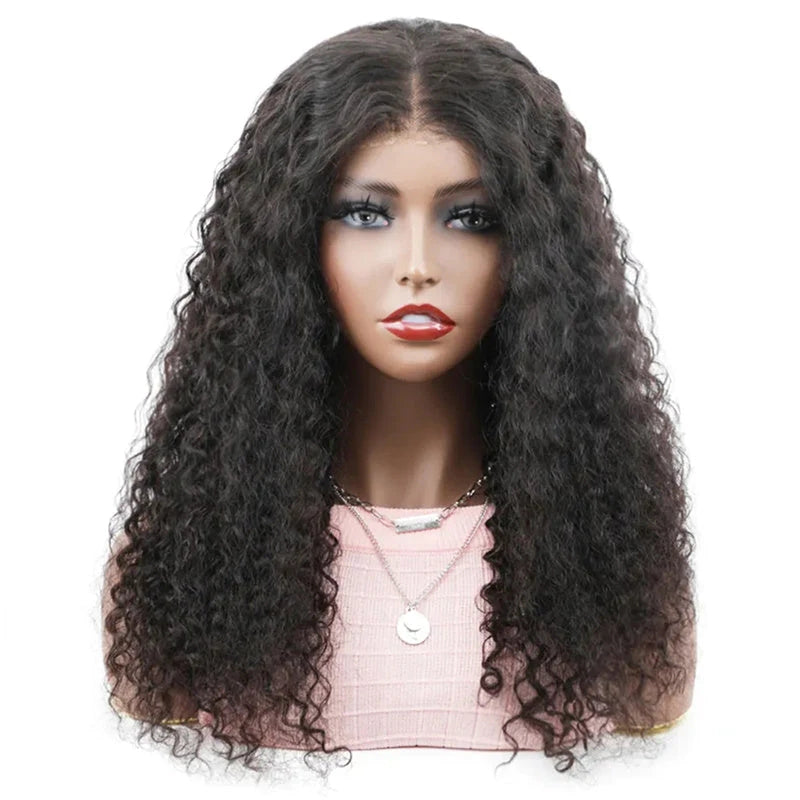 ZSFOQQ Breathable & Affordable Water Wave Wear Go Glueless Human Hair Wig 4x4 5x5 13x4 Pre Cut L ace Frontal Wig Bleached Knots Pre Plucked Hairline.